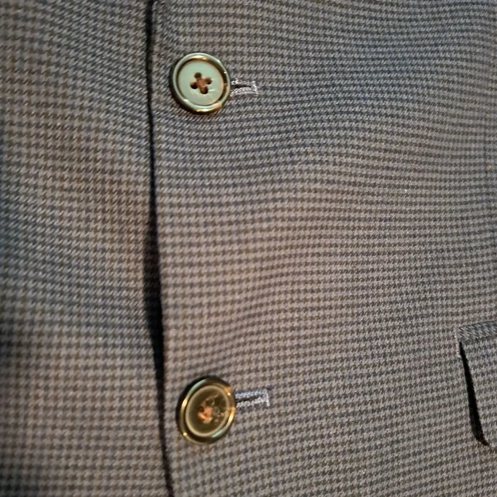 Lauren Ralph Lauren LRL Blazer Mens 42R Houndstooth‎ Suit Jacket Sport Coat